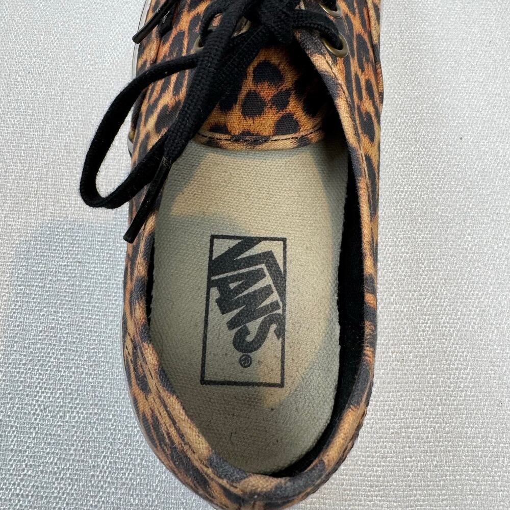 Vans Unisex Leopard Print Canvas Lace up Low Top Athletic Sneaker Size 7 Men 5.5 - Picture 8 of 9